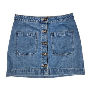We The Free Skirt Womens Size 28 Free People Don't Get Me Wrong Denim Mini Skirt
